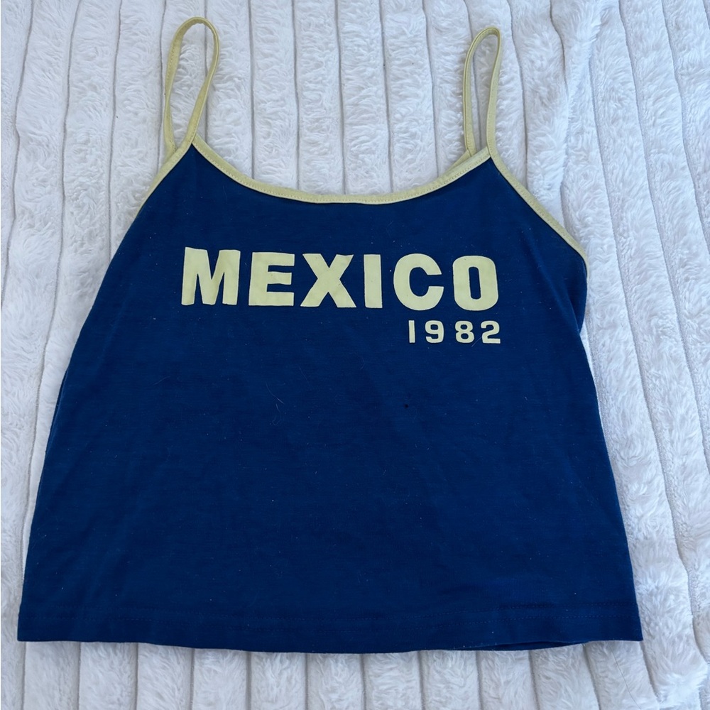 SHEIN Blue and Yellow Tank Top